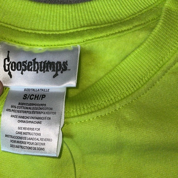 Goosebumps Women’s Neon Green “Slappy” Pullover Sweatshirt - Picture 6 of 6